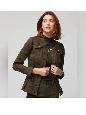 White House Black Market WHBM Peplum Pret Jacket, color Sergeant, Size S